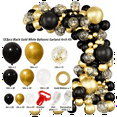 thumbnail image 2 of 129 Pieces Black and Gold Balloon Garland Arch Kit Balloons Confetti Latex Party Decorations, 2 of 6