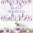 thumbnail image 2 of 5 * 3ft Lavender Bridal Shower Backdrop Purple Floral Bride to Be Photography Background Cloth Decoration for Purple Wedding Bachelorette Engagement Party Supplies Photo Booth Props, 2 of 8
