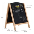 thumbnail image 2 of M&T Displays Rustic Timber Wood Advertising Chalk Board for Indoor use with Slide in Panels a Frame Display (Natural Wood), 2 of 8