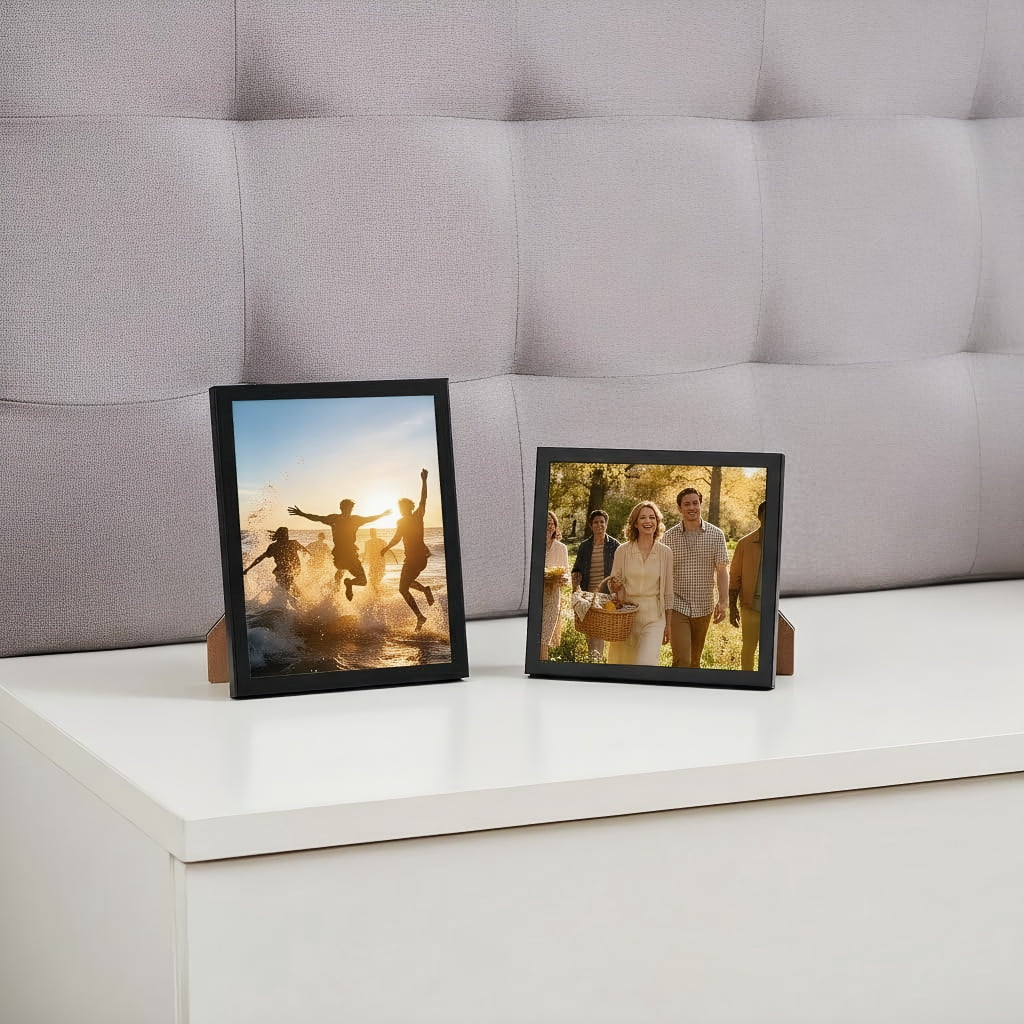 8x10 Picture Frame Set of 15, Black MDF Classic Photo Frame for Wall or Tabletop