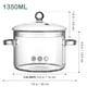 thumbnail image 2 of Olla De Vidrio Borosilicato Clara Con Tapa Y Asas Dobles Para Cocinar Sopas Pastas Y Verduras Casa Y Frío, 2 of 9