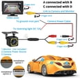 thumbnail image 4 of Car Backup Camera, Rear View Camera Ultra HD 12 LED Night Vision, Waterproof Reverse Camera, 140° Wide View Angel with Multiple Mount Brackets for Universal Cars, SUV, Trucks, RV, 4 of 7