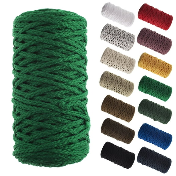 John Beadâ„¢ 4mm Kelly Green Braided Macrame Cord, 70yds