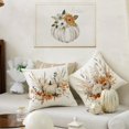 thumbnail image 2 of Fall Pillow Covers 18x18 Autumn Watercolor Pumpkin Wheat 18x18 Harvest Cushion Case Thankful Grateful Farmhouse Decorations for Couch Sofa Set of 4, 2 of 6