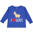 thumbnail image 3 of Inktastic Goat Cute I Love Goats Farm Animal Boys or Girls Long Sleeve Toddler T-Shirt, 3 of 5