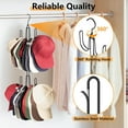 thumbnail image 2 of Hat Hangers for Closet, Stainless Steel Hat Organizer, Hat Racks for Baseball Caps, Cap Organizer, 2 of 4