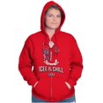 thumbnail image 4 of Icee And Chill Vintage Polar Bear Unisex Plus Size Zip Hoodie Brisco Brands 4X, 4 of 5