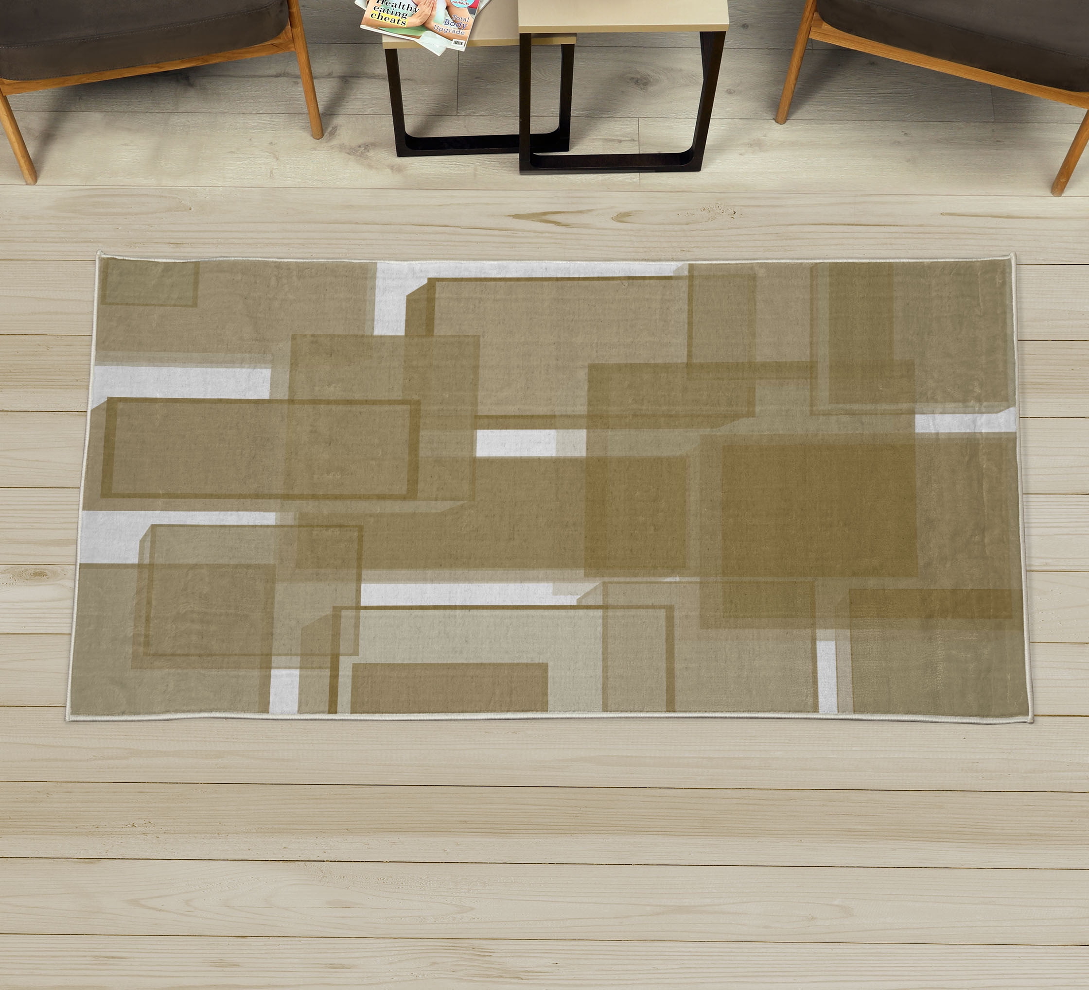 Contemporary Decorative Rug, 3 Dimensional Cubes Geometric Modern ...