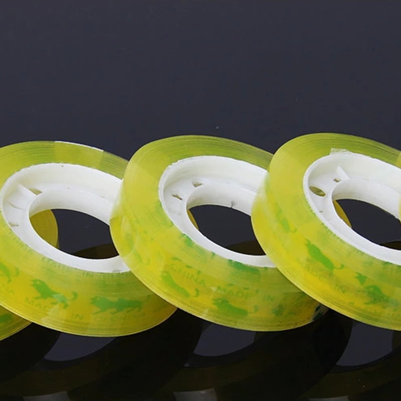 12Rolls 12mm*30m Clear Transparent Tape Sealing Packing Stationery Office S E8L3
