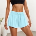 thumbnail image 4 of Arlun Flowy Athletic Shorts for Women Lightweight Breathable Running Tennis Butterfly Shorts 2-in-1 Double Layer Quick-Drying Comfy Shorts 2026 Summer Beach Vacation Outfit 1-Light Blue XXL, 4 of 6
