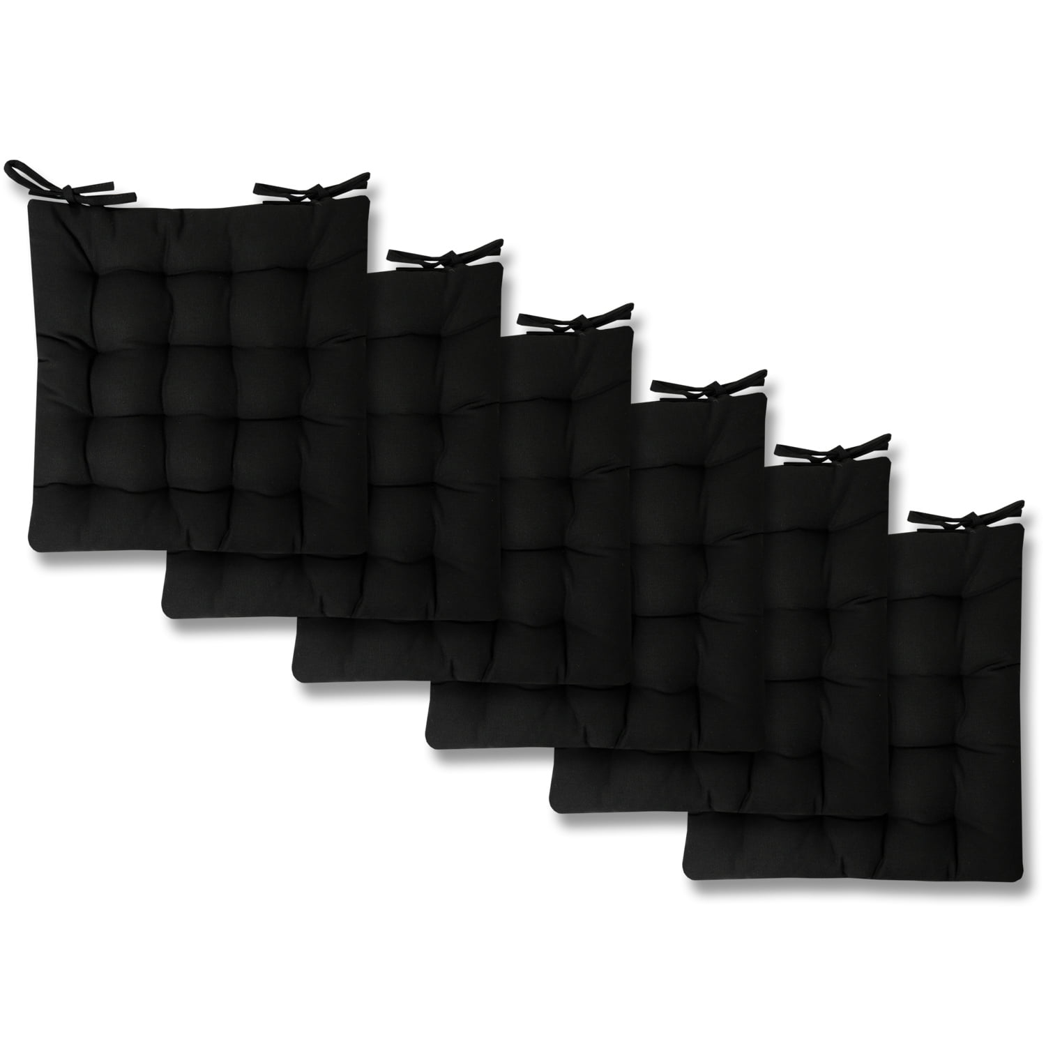 Chair Pad Cushion Tufted Cotton Cover 16" x 16" 2, 4 or 6 Pack