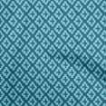 thumbnail image 1 of oneOone Viscose Jersey Teal Blue Fabric Abstract Sewing Craft Projects Fabric Prints By Yard 60 Inch Wide, 1 of 4
