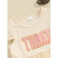 thumbnail image 6 of Suealasg Toddler Girls Birthday Party Princess Dress Fly Sleeve Letter Embroidery Tutu Tulle Dress Kids Summer Cake Smash Photo Shoot Outfit, 6 of 9