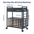 thumbnail image 7 of Organizer and Storage Stand Compatible with Cricut Machines,Craft Organizer and Storage Rolling Cart with Fabric Drawer & Hook, 47 Vinyl Roll Holder for Home Crafting Workstation Room, 7 of 7