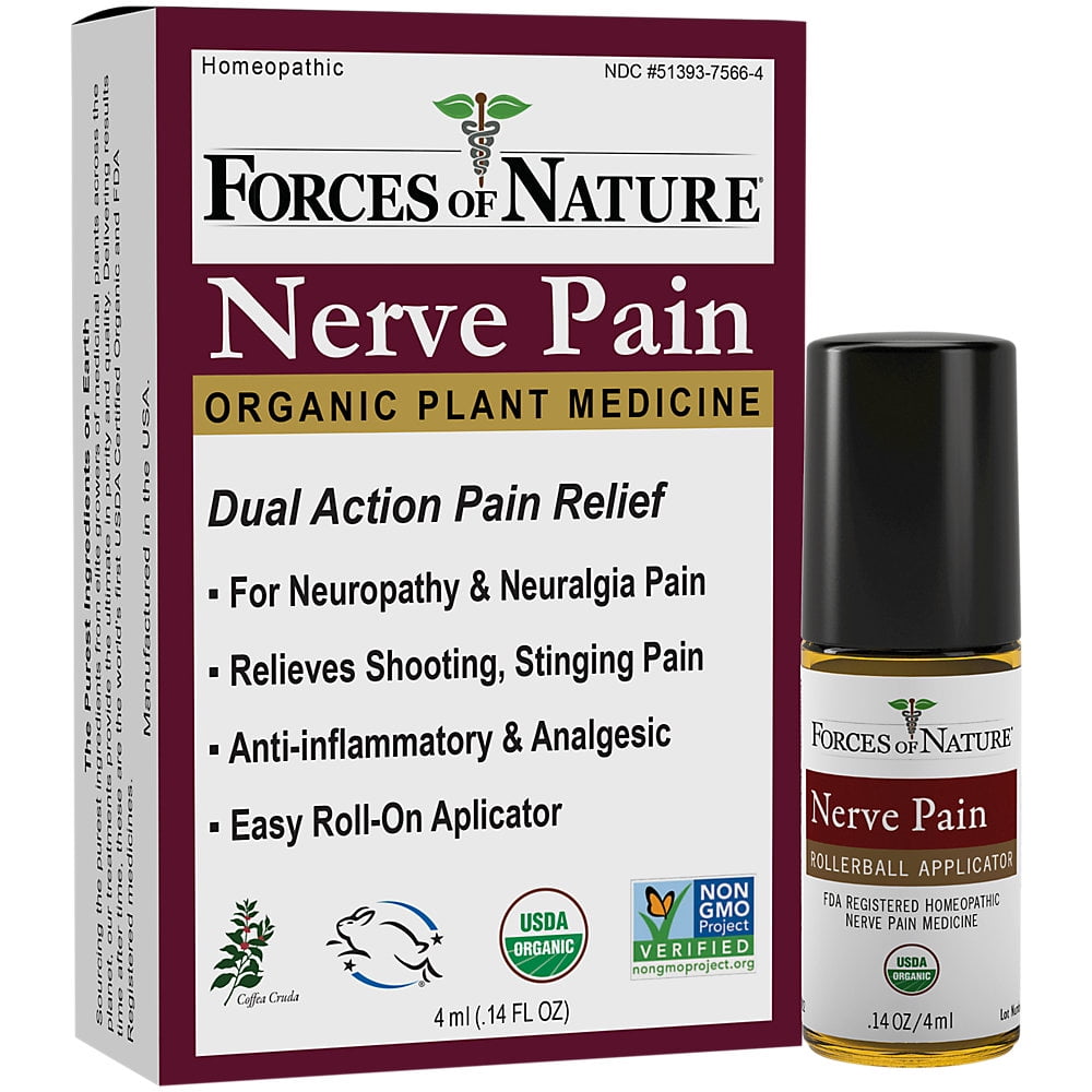 Nerve Pain Organic Homeopathic Pain Relief  Neuropathy  Neuralgia Pain (4 Milliliter RollOn)