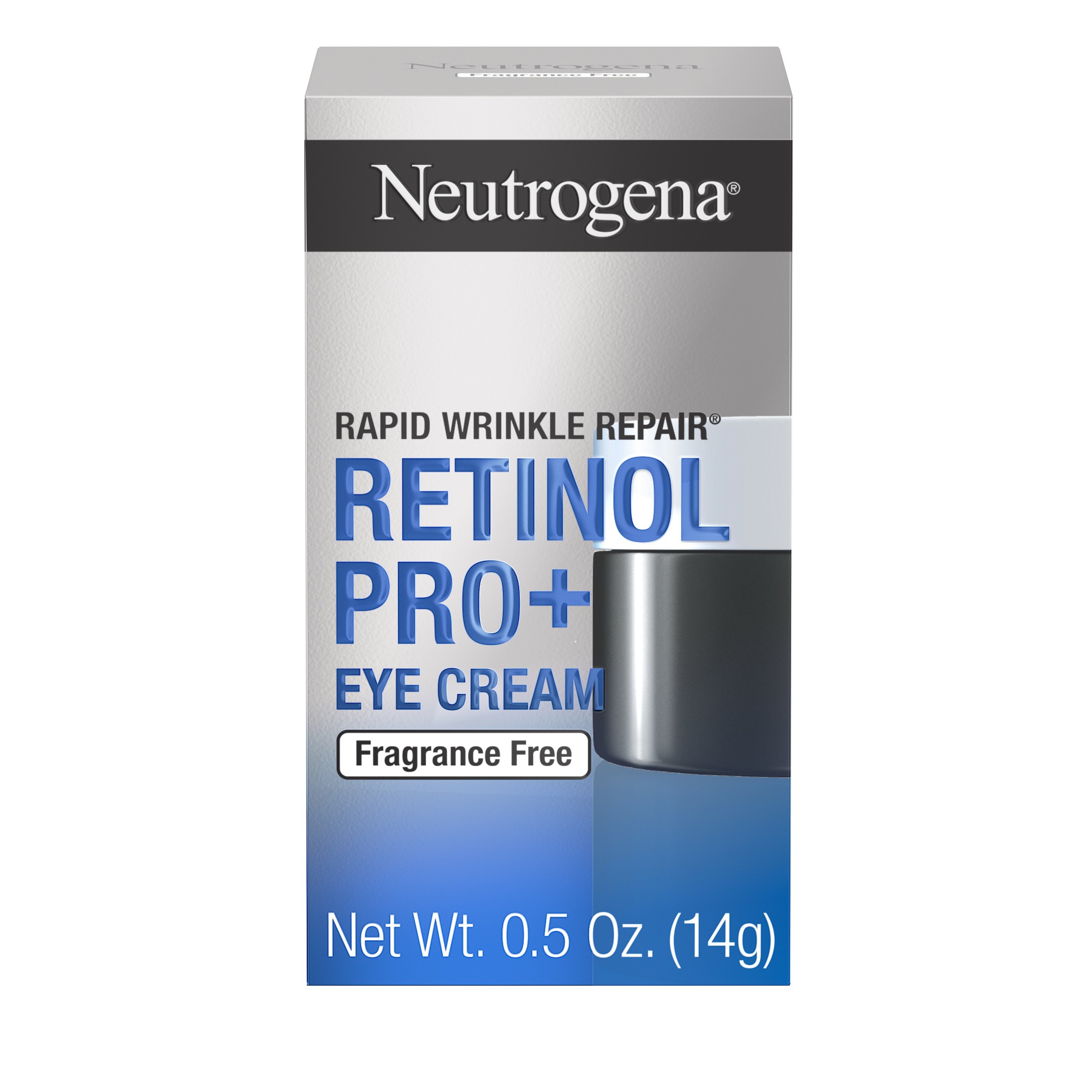 Neutrogena Unscented Visible Repair Retinol Pro+ Eye Cream, 0.5 oz, Size: 0.5 Oz. (14g), Blue