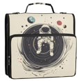 thumbnail image 5 of FORMRS Zipper Binder with Shoulder Strap 2-inch Ring 500 Sheet Capacity File Bag, Beige Astronaut Space, 5 of 5