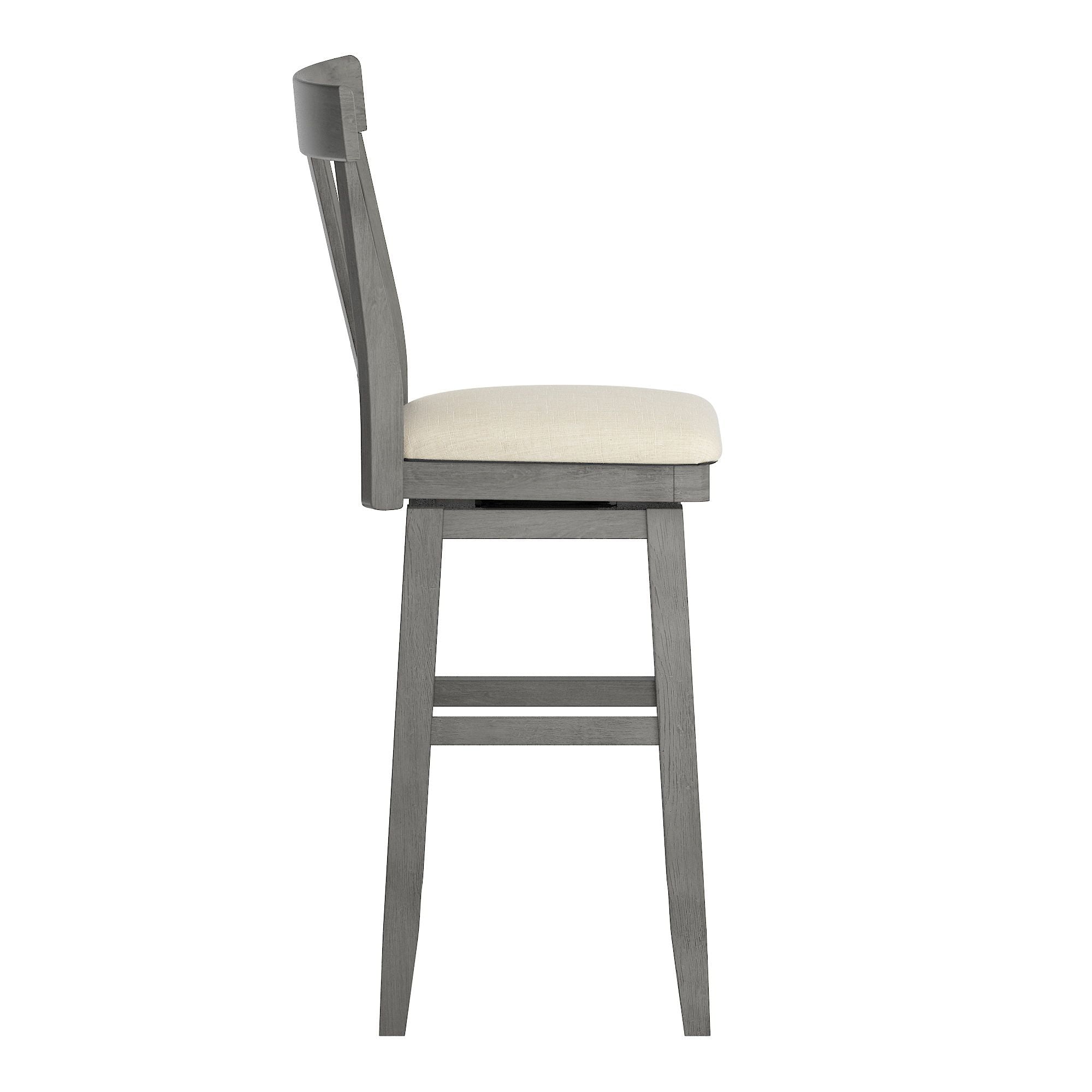 Weston Home Sheena Bar Stool with Swivel, Antique Grey