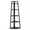 Black, variant on Demi Bonn 5-Tier Corner Bookshelf, Wood and Metal Bookcase Storage Organizer, 70" Tall Display Standing Shelf Unit for Bedroom, Living Room, Brown