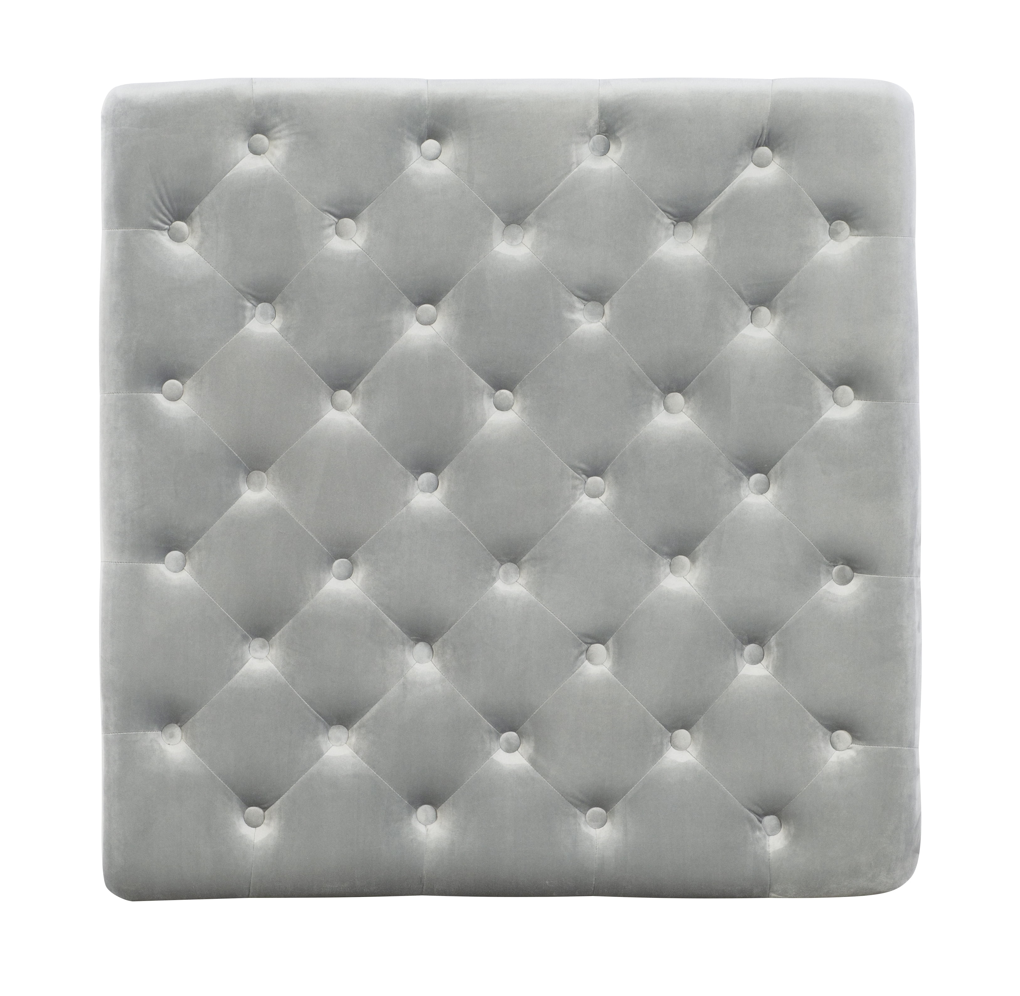 Linon Isabelle Velvet Square Tufted Ottoman, Multiple Colors