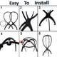 thumbnail image 4 of M 3 soportes para peluca, soporte plegable para peluca, 14 pulgadas (negro), 4 of 4