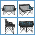 thumbnail image 2 of Slsy Oversized Camping Chair, XXXL 2 Person Folding Loveseat Double Camping Chair, Heavy Duty Folding Chairs Moon Chair Lawn Chairs with Carry Bag for Outdoor Sports, Camping, Patio, Picnics, 2 of 7