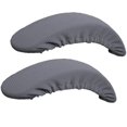 thumbnail image 4 of 2pcs Soft Chair Arm Rest Covers Stretchable Office Chair Armrest Slipcovers - Black, 4 of 6