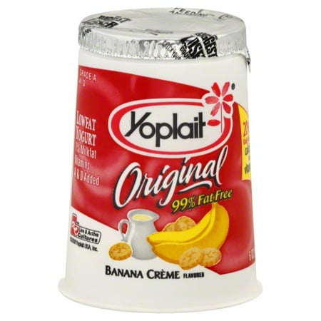 Yoplait Fat Free Original Banana Creme Yogurt, 6 Oz.