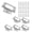 Silver, variant on 6 Pack Non-Mortise Door Hinges with Screws, 2 x 0.9 Inches Bifold Butt Cabinet Hinges for Furniture, Windows, Cupboards, Sleek Black Finish