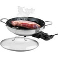 thumbnail image 5 of Electric Skillet By Cucinapro - 18/10 Stainless Steel, Frying Pan with Non Stick Interior, with Glass Lid, 12" Round, Temperature Control Probe for Adjustable Heat Settings, 5 of 6