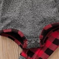 thumbnail image 6 of BLVB Newborn Baby Boy Girl Clothes Fall Winter Infant Outfits Long Sleeve Hoodie Romper with Red Plaid Pants Set, 6 of 7