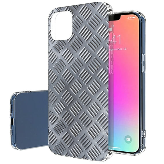 TalkingCase Slim Phone Case Compatible for Apple iPhone 14 Pro Max, Steel Grate 7 Print, Lightweight, Flexible, Soft, Printed in USA
