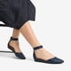 thumbnail image 5 of Zapatos DREAM PAIRS AMIGA Navy Flats con Cuña Baja y Correa al Tobillo, 5 of 8