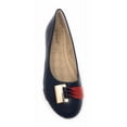 thumbnail image 3 of Victoria K Women's Gold Buckle With Two Tone Straps Ballerina Flats, 3 of 5