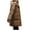 Coffee, variant on Women's Hooded Thickened Long Down Jacket Long Sleeve Parkas Fashion Hooded Outwear Ladies Warm Coat Long Padded Jacket