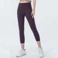 thumbnail image 1 of Pantalones de yoga sin vergüenza para niños, de cintura alta, ajustados, sin costuras, con bolsillo, para levantar la cadera, ropa exterior deportiva, pantalones cortos de fitness, 1 of 4