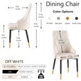 thumbnail image 6 of NORDICANA Upholstered Chairs Velvet Soft Dining Chairs Modern Mid-Century Kitchen Chairs Set of 4, Comfortable Living Room Chairs Space Saving with Metal Legs, 6 of 8