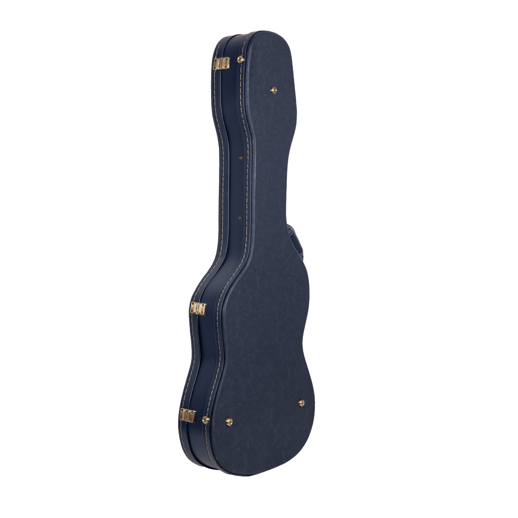 Crossrock Relief Series - Premium Wooden Case for Telecaster and Stratocaster Style Electric Guitars, featuring a Highly Textured Surface and Mink Imitation Fleece Interior - Ocean Blue