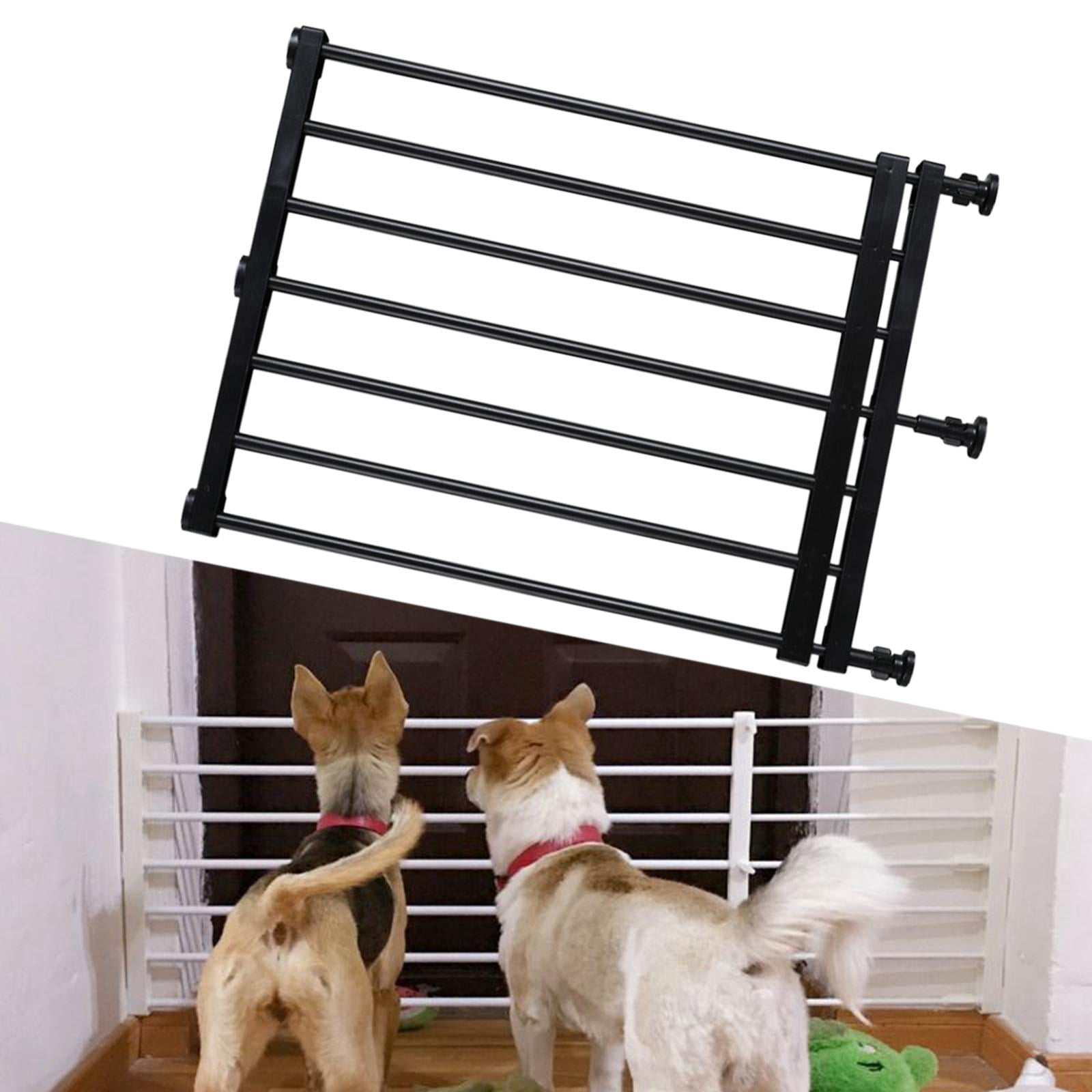 Pet Fence Retractable Dog Gate Pet Supplies Walk through Screen Door Portable Expandable Gate Puppy Fence Gate for Garden Doorway Stairs 39to60cmx42cm Black