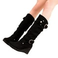 thumbnail image 3 of jsaierl Women's Winter Flat Shoe Round Toe Thicken Wedges Ladies Long Tube Boots, 3 of 4