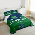 thumbnail image 3 of Homewish Boys Ball Game Bedding Comforter Set,Hockey Sport Twin Comforter Sets,Green Blue Bedding Set For Boys Kids,Super Cozy Room Decor Reversible,2-Piece, 3 of 8