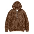 thumbnail image 3 of JAJAHO Boys Girls Leopard Hoodies Quarter Zip Long Sleeve Fall Pullover Sweatshirts For Kids Teens 1-16Y, 3 of 3