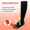 thumbnail image 2 of Chaussettes Chauffantes Rechargeables USB avec 3 Réglages de Température - Chaussettes Thermiques Longues Unisexes pour Activités Extérieures Hivernales Randonnée Cyclisme - Chaussures Chaudes en Polyester Respirant avec Batterie Incluse, 2 of 5