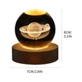 thumbnail image 2 of FFENYAN Ramadan Crystal Ball Lamp Galaxy Crystal Ball Night Light LED Solar System Crystal Ball Night Light With Wooden Base Table Lamp For Boys Girls Family Frie, 2 of 3