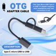 thumbnail image 4 of 2 in 1 USB 3.0 OTG Adapter Cable Type-C Micro-USB to USB 3.0 Interface Converter For Cellphone Charg, 4 of 5