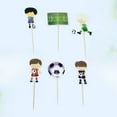 thumbnail image 2 of 24pcs Cartoon Play Football Cake Toppers Boys Party Cupcake Toppers Picks Kids Birthday Family Party Decoration Supplies, 2 of 4