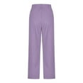 thumbnail image 5 of HaiMao Corduroy Pants Clearance Women Elastic Waist Mid-Rise Wide Leg Cropped Pants Baggy Barrel Jeans Trousers with Pockets Purple 10(XL), 5 of 6