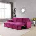 thumbnail image 5 of Legend Vansen 91.5" L-Shaped Modern Chenille Reversible Sofa with Chaise in Blue, 5 of 10