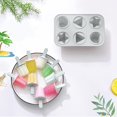thumbnail image 5 of Moldes para paletas CHAO 6 piezas silicona reutilizables color gris, 5 of 5