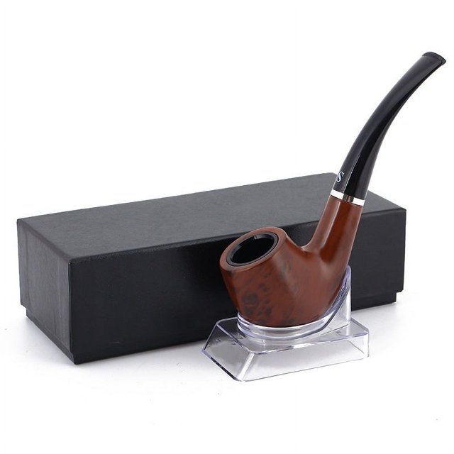 Clásico, perfecto para disfrutar del tabaco o como accesorios Pipa de goma pipa de filtro de circulación curva Pipa de tabaco y juego de tabaco